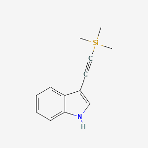 molecular formula C13H15NSi B2484918 3-(Trimethylsilylethynyl)-1H-indole CAS No. 1377861-02-3