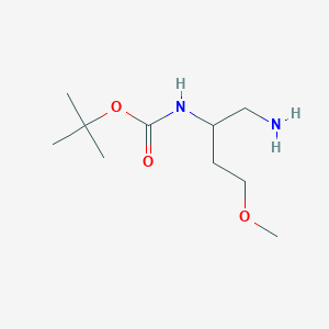 molecular formula C10H22N2O3 B2484921 Tert-butyl N-(1-amino-4-methoxybutan-2-yl)carbamate CAS No. 1699523-13-1