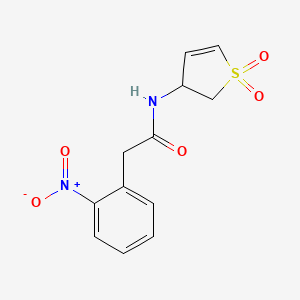 molecular formula C12H12N2O5S B2484931 N-(1,1-dioxido-2,3-dihydrothiophen-3-yl)-2-(2-nitrophenyl)acetamide CAS No. 946259-74-1
