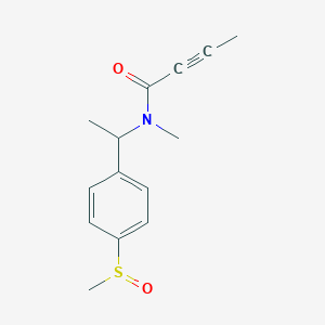 molecular formula C14H17NO2S B2484970 N-Methyl-N-[1-(4-methylsulfinylphenyl)ethyl]but-2-ynamide CAS No. 2411251-94-8