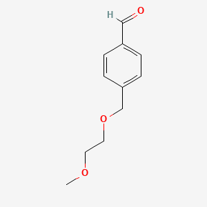 molecular formula C11H14O3 B2484979 4-[(2-Methoxyethoxy)methyl]benzaldehyde CAS No. 117942-41-3; 365224-44-8