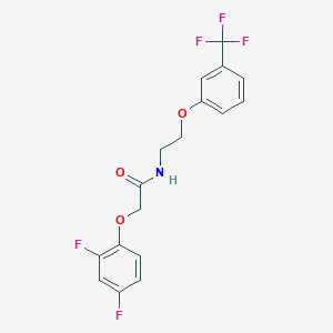 molecular formula C17H14F5NO3 B2485013 2-(2,4-difluorophenoxy)-N-(2-(3-(trifluoromethyl)phenoxy)ethyl)acetamide CAS No. 1105229-74-0