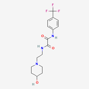 molecular formula C16H20F3N3O3 B2485019 N-[2-(4-hydroxypiperidin-1-yl)ethyl]-N'-[4-(trifluoromethyl)phenyl]ethanediamide CAS No. 1797578-30-3