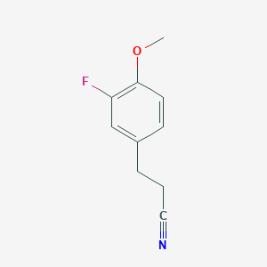 molecular formula C10H10FNO B2485026 3-(3-Fluoro-4-methoxyphenyl)propanenitrile CAS No. 1249068-66-3