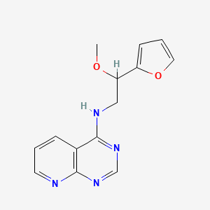 molecular formula C14H14N4O2 B2485038 N-[2-(Furan-2-yl)-2-methoxyethyl]pyrido[2,3-d]pyrimidin-4-amine CAS No. 2380181-42-8