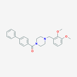 molecular formula C26H28N2O3 B248504 Biphenyl-4-yl[4-(2,3-dimethoxybenzyl)piperazin-1-yl]methanone 