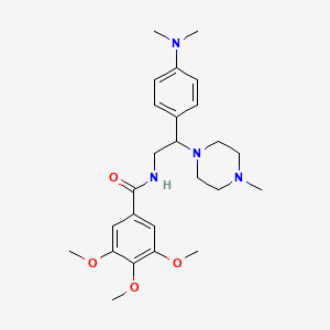 molecular formula C25H36N4O4 B2485047 N-{2-[4-(dimethylamino)phenyl]-2-(4-methylpiperazin-1-yl)ethyl}-3,4,5-trimethoxybenzamide CAS No. 946218-00-4