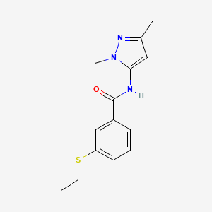 molecular formula C14H17N3OS B2485073 N-(1,3-dimethyl-1H-pyrazol-5-yl)-3-(ethylthio)benzamide CAS No. 1171357-75-7