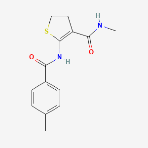 molecular formula C14H14N2O2S B2485076 N-methyl-2-(4-methylbenzamido)thiophene-3-carboxamide CAS No. 864941-36-6