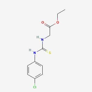 molecular formula C11H13ClN2O2S B2485090 Ethyl 2-{[(4-chloroanilino)carbothioyl]amino}acetate CAS No. 321433-76-5