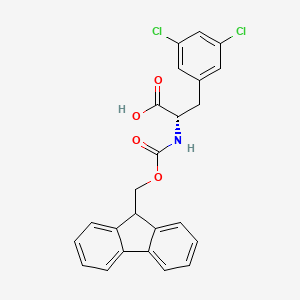 molecular formula C24H19Cl2NO4 B2485091 3,5-Dichloro-N-Fmoc-L-phenylalanine CAS No. 1260605-95-5