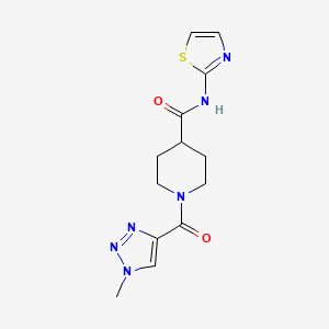 1-(1-methyl-1H-1,2,3-triazole-4-carbonyl)-N-(thiazol-2-yl)piperidine-4-carboxamide