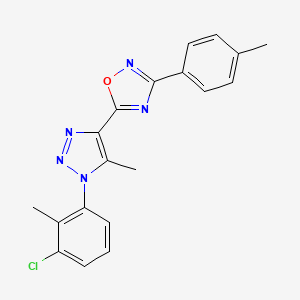 5-[1-(3-chloro-2-methylphenyl)-5-methyl-1H-1,2,3-triazol-4-yl]-3-(4-methylphenyl)-1,2,4-oxadiazole