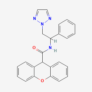 N-(1-phenyl-2-(2H-1,2,3-triazol-2-yl)ethyl)-9H-xanthene-9-carboxamide
