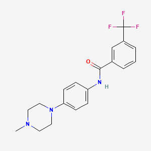molecular formula C19H20F3N3O B2485128 N-[4-(4-methylpiperazin-1-yl)phenyl]-3-(trifluoromethyl)benzamide CAS No. 303150-62-1