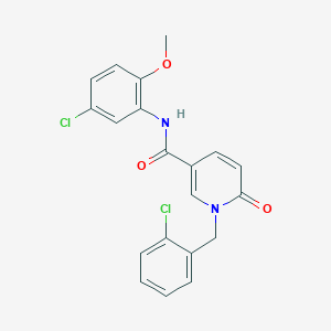 molecular formula C20H16Cl2N2O3 B2485137 N-(5-chloro-2-methoxyphenyl)-1-[(2-chlorophenyl)methyl]-6-oxo-1,6-dihydropyridine-3-carboxamide CAS No. 941930-74-1