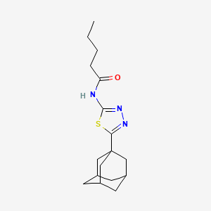 molecular formula C17H25N3OS B2485146 N-[5-(adamantan-1-yl)-1,3,4-thiadiazol-2-yl]pentanamide CAS No. 392240-95-8