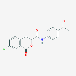 molecular formula C18H14ClNO4 B2485171 N-(4-acetylphenyl)-7-chloro-1-oxo-3,4-dihydro-1H-2-benzopyran-3-carboxamide CAS No. 892714-15-7