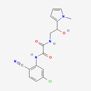 molecular formula C16H15ClN4O3 B2485246 N1-(5-chloro-2-cyanophenyl)-N2-(2-hydroxy-2-(1-methyl-1H-pyrrol-2-yl)ethyl)oxalamide CAS No. 1396868-07-7
