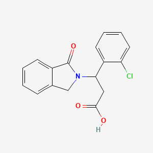 molecular formula C17H14ClNO3 B2485252 3-(2-chlorophenyl)-3-(1-oxo-1,3-dihydro-2H-isoindol-2-yl)propanoic acid CAS No. 478260-12-7