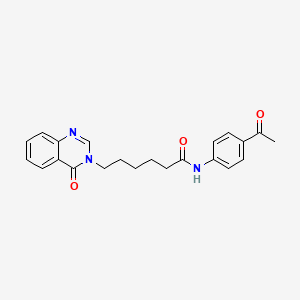 molecular formula C22H23N3O3 B2485274 N-(4-acetylphenyl)-6-(4-oxoquinazolin-3(4H)-yl)hexanamide CAS No. 880810-47-9