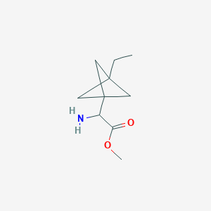 molecular formula C10H17NO2 B2485275 Methyl 2-amino-2-(3-ethyl-1-bicyclo[1.1.1]pentanyl)acetate CAS No. 2287260-66-4