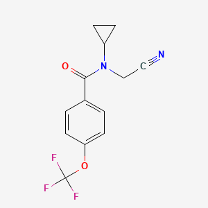 molecular formula C13H11F3N2O2 B2485293 N-(cyanomethyl)-N-cyclopropyl-4-(trifluoromethoxy)benzamide CAS No. 1252542-36-1