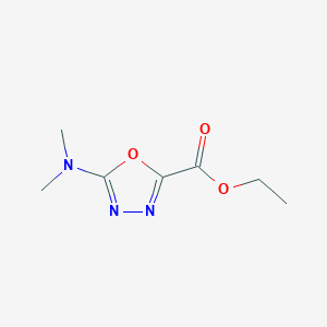 molecular formula C7H11N3O3 B2485304 Ethyl 5-(dimethylamino)-1,3,4-oxadiazole-2-carboxylate CAS No. 50878-77-8