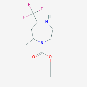 molecular formula C12H21F3N2O2 B2485363 Tert-butyl 7-methyl-5-(trifluoromethyl)-1,4-diazepane-1-carboxylate CAS No. 2375269-98-8