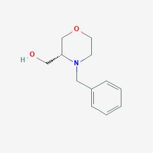 molecular formula C12H17NO2 B024854 (r)-(4-Benzylmorpholin-3-yl)methanol CAS No. 101376-26-5