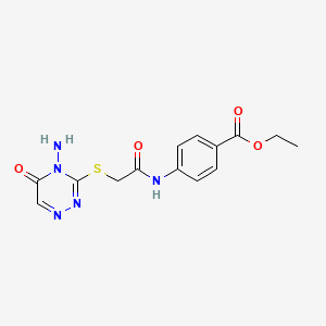 Ethyl 4-[[2-[(4-amino-5-oxo-1,2,4-triazin-3-yl)sulfanyl]acetyl]amino]benzoate