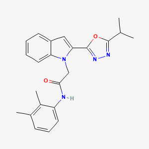 N-(2,3-dimethylphenyl)-2-(2-(5-isopropyl-1,3,4-oxadiazol-2-yl)-1H-indol-1-yl)acetamide