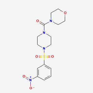 Morpholin-4-yl-[4-(3-nitrophenyl)sulfonylpiperazin-1-yl]methanone