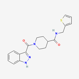 1-(1H-indazole-3-carbonyl)-N-(thiophen-2-ylmethyl)piperidine-4-carboxamide