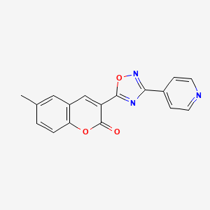 6-methyl-3-(3-pyridin-4-yl-1,2,4-oxadiazol-5-yl)-2H-chromen-2-one
