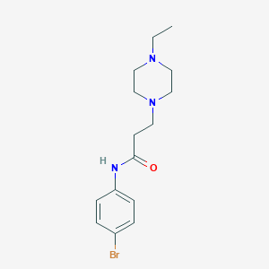 molecular formula C15H22BrN3O B248543 N-(4-bromophenyl)-3-(4-ethylpiperazin-1-yl)propanamide 