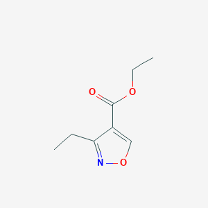 molecular formula C8H11NO3 B2485432 Ethyl 3-ethylisoxazole-4-carboxylate CAS No. 639523-11-8