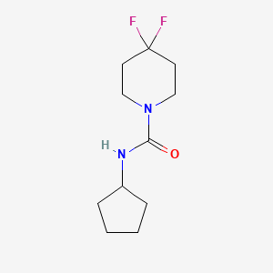 molecular formula C11H18F2N2O B2485463 N-cyclopentyl-4,4-difluoropiperidine-1-carboxamide CAS No. 2022346-07-0