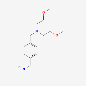 molecular formula C15H26N2O2 B2485547 bis(2-methoxyethyl)({4-[(methylamino)methyl]phenyl}methyl)amine CAS No. 1284692-88-1
