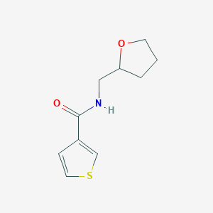 molecular formula C10H13NO2S B2485553 N-[(oxolan-2-yl)methyl]thiophene-3-carboxamide CAS No. 1623895-97-5