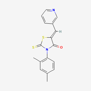 (5Z)-3-(2,4-dimethylphenyl)-5-(pyridin-3-ylmethylidene)-2-thioxo-1,3-thiazolidin-4-one