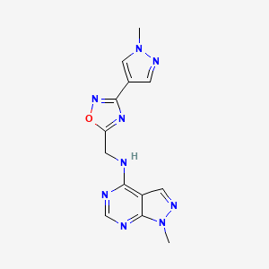 1-methyl-N-{[3-(1-methyl-1H-pyrazol-4-yl)-1,2,4-oxadiazol-5-yl]methyl}-1H-pyrazolo[3,4-d]pyrimidin-4-amine