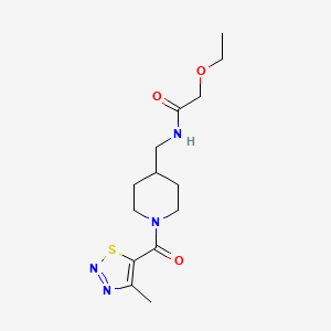 2-ethoxy-N-((1-(4-methyl-1,2,3-thiadiazole-5-carbonyl)piperidin-4-yl)methyl)acetamide