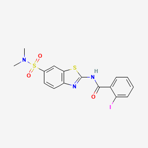 N-[6-(dimethylsulfamoyl)-1,3-benzothiazol-2-yl]-2-iodobenzamide