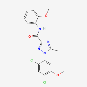 1-(2,4-dichloro-5-methoxyphenyl)-N-(2-methoxyphenyl)-5-methyl-1H-1,2,4-triazole-3-carboxamide
