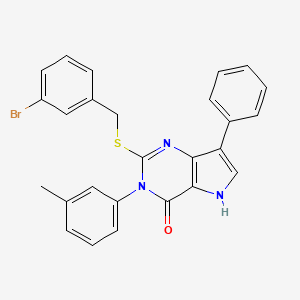 2-((3-bromobenzyl)thio)-7-phenyl-3-(m-tolyl)-3H-pyrrolo[3,2-d]pyrimidin-4(5H)-one