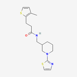3-(3-methylthiophen-2-yl)-N-((1-(thiazol-2-yl)piperidin-3-yl)methyl)propanamide