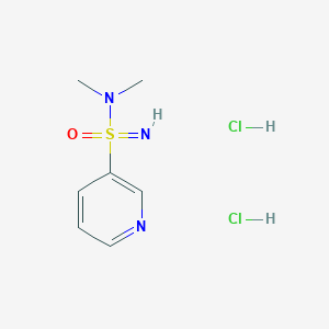 molecular formula C7H13Cl2N3OS B2485568 N-Methyl-N-(pyridin-3-ylsulfonimidoyl)methanamine;dihydrochloride CAS No. 2418707-75-0