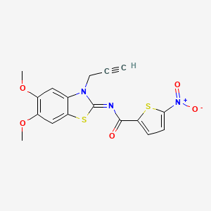 N-(5,6-dimethoxy-3-prop-2-ynyl-1,3-benzothiazol-2-ylidene)-5-nitrothiophene-2-carboxamide