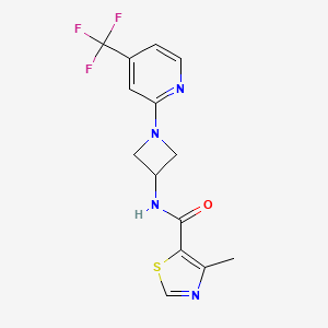 4-Methyl-N-[1-[4-(trifluoromethyl)pyridin-2-yl]azetidin-3-yl]-1,3-thiazole-5-carboxamide